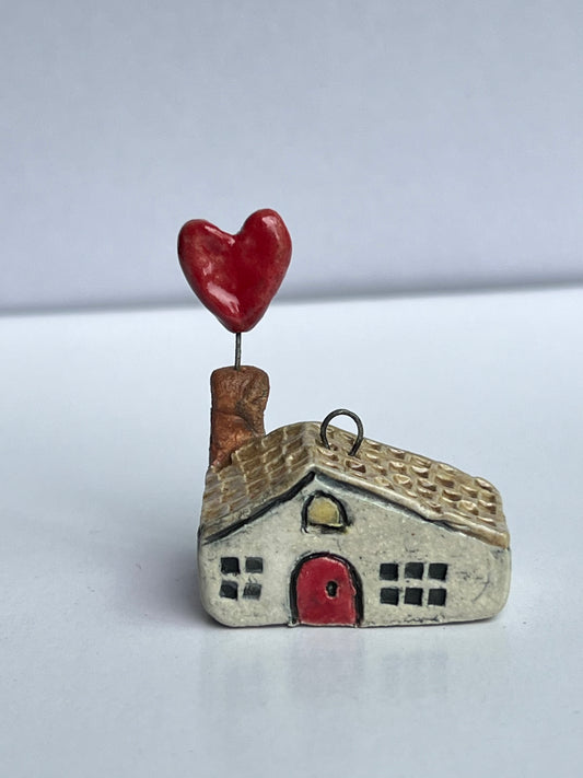 Ceramic Heart House ORNAMENT - the Heart Collection