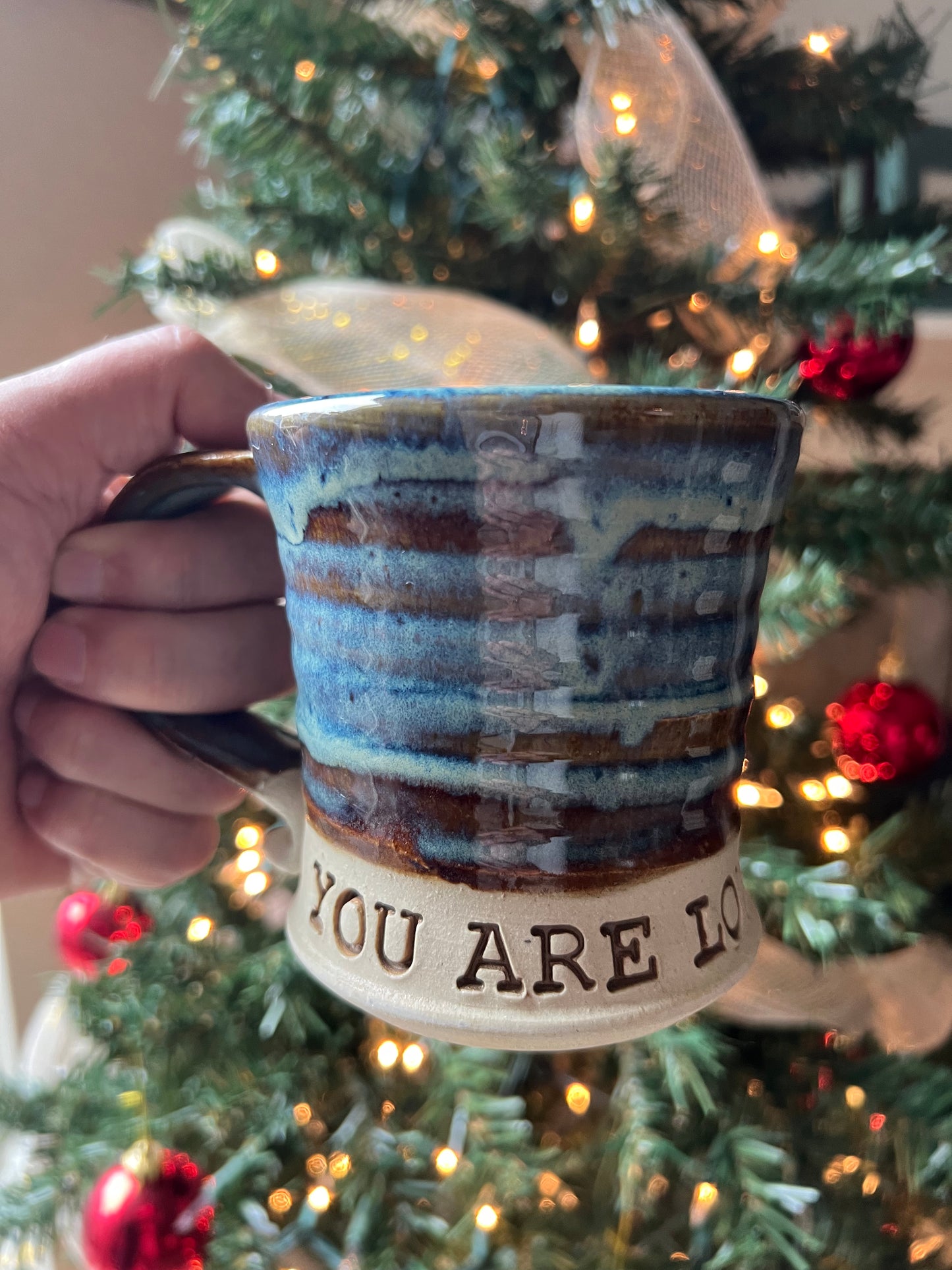 Mug - Galaxy Blue "YOU ARE LOVED" - 8-10 oz